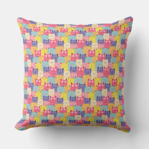 Pastels Kat Kats Toss Kussens - unieke cadeaus