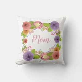 Pastels Moederdag Flower Lijst op Wit Kussen