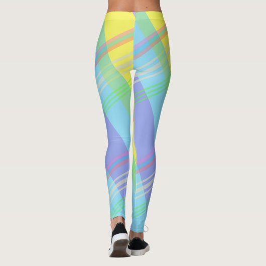 Pastels paaspatroon leggings (Achterkant)