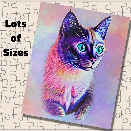 Pastels Painted Siamese Cat Legpuzzel