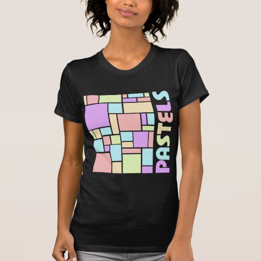 Pastels Patterned Verticaal t-shirt (Voorkant)