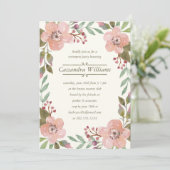 pastels | Pensioenpartij Floral Wreator Kaart (Staand voorkant)