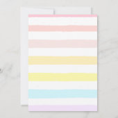 Pastels Pink Stripes Dot Waterverf Girls Birthday Kaart (Achterkant)