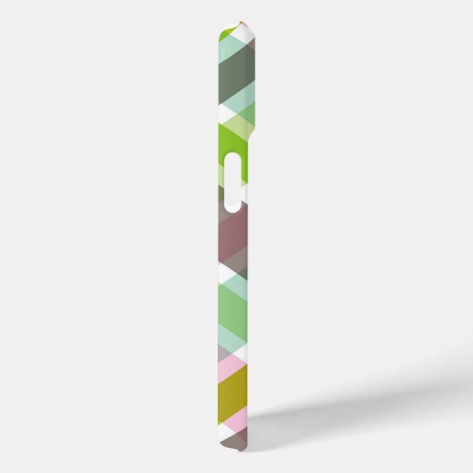 Pastels Roze Aqua Blauw Retro Plaid controleert pa Case-Mate iPhone Case (Achterkant / Rechts)