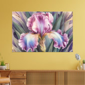 *~* Pastels Roze IRIS Irissen  Bloemen TV2 Canvas Afdruk (Insitu (Woonkamer))