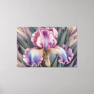 *~* Pastels Roze IRIS Irissen  Bloemen TV2 Canvas Afdruk