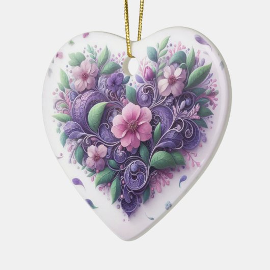 Pastels Scrolly Heart Ornament (Links)