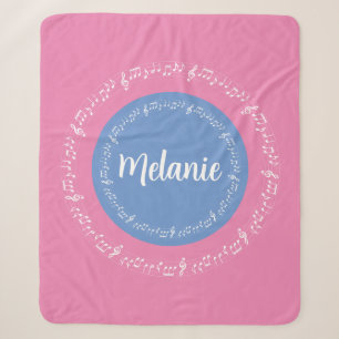 Pastels Sherpa Blanket w/Gepersonaliseerd naam Deken