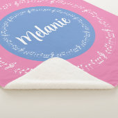 Pastels Sherpa Blanket w/Gepersonaliseerd naam Deken (3/4)