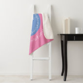 Pastels Sherpa Blanket w/Gepersonaliseerd naam Sherpa Deken (In situ)