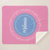 Pastels Sherpa Blanket w/Gepersonaliseerd naam Sherpa Deken (Voorkant (horizontaal))