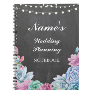 Pastels Succulents Notebook Weddenschap Planning N Notitieboek