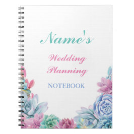 Pastels Succulents Notebook Weddenschap Planning N Notitieboek