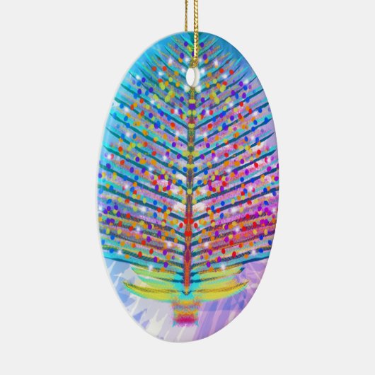 Pastels vakantieboom keramisch ornament (Rechts)