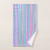  pastels verticale strepen bad handdoek (Handdoek)