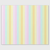 Pastels verticale strepen cadeaupapier (Vlak)
