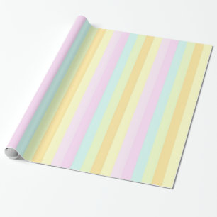 Pastels verticale strepen cadeaupapier