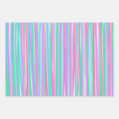  pastels verticale strepen inpakpapier vel (Voorkant 3)