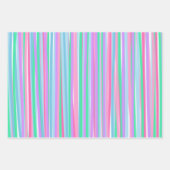  pastels verticale strepen inpakpapier vel (Voorkant 2)