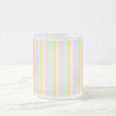 Pastels verticale strepen matglas koffiemok (Center)