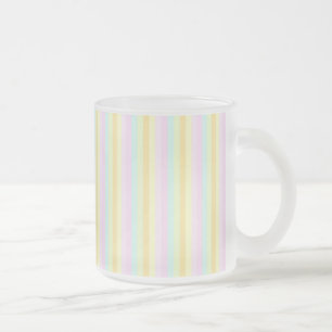 Pastels verticale strepen matglas koffiemok