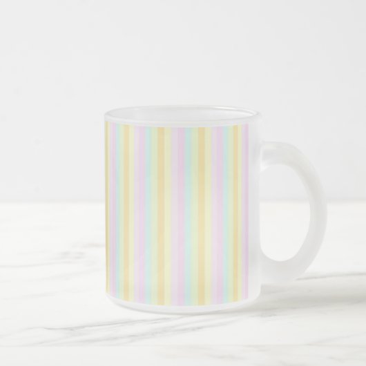 Pastels verticale strepen matglas koffiemok (Rechts)