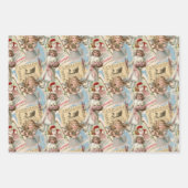 Pastels Victoriaans Kerst Verpakking Papier Inpakpapier Vel (Voorkant 2)