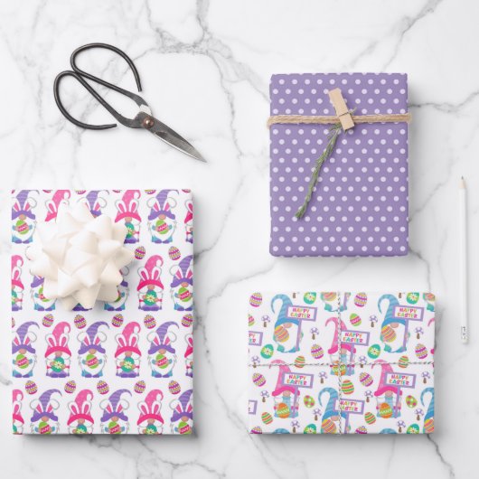 pastels voor paasmakerijen inpakpapier vel (Voorkant)