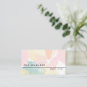 Pastels Waterverf Camo Visitekaartje (Staand voorkant)