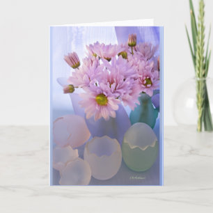 Pastelsatin in glas feestdagen kaart