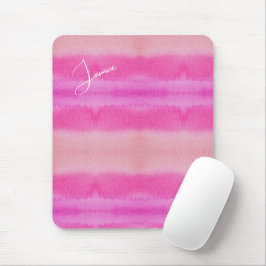 Pastelschelpen van roze waterverf, gemonogd muismat