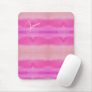 Pastelschelpen van roze waterverf, gemonogd muismat
