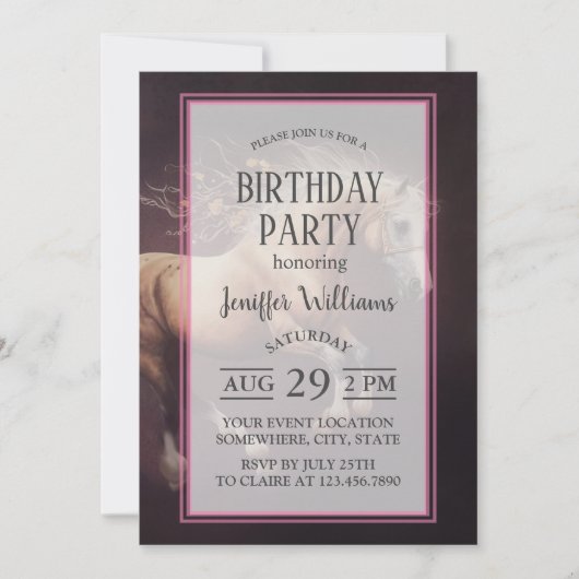 Pastelschilderij van een rennend paard kaart (Voorkant)