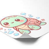 Pastelschildpad ontwerp, zachte kleur schildpad ku poster (Hoek)