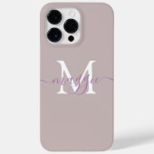 Pastelscript Monogram gepersonaliseerde telefoonho Case-Mate iPhone Case (Achterkant)
