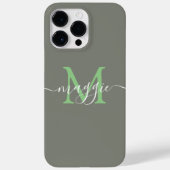 Pastelscript Monogram gepersonaliseerde telefoonho Case-Mate iPhone Case (Achterkant)
