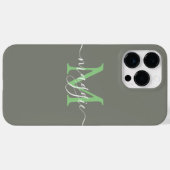 Pastelscript Monogram gepersonaliseerde telefoonho Case-Mate iPhone Case (Achterkant (horizontaal))
