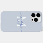 Pastelscript Monogram gepersonaliseerde telefoonho Case-Mate iPhone Case (Achterkant (horizontaal))