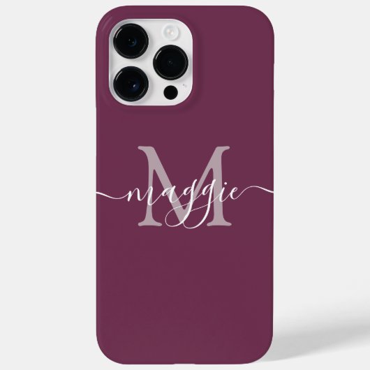 Pastelscript Monogram gepersonaliseerde telefoonho Case-Mate iPhone Case (Achterkant)