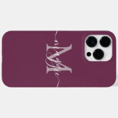 Pastelscript Monogram gepersonaliseerde telefoonho Case-Mate iPhone Case (Achterkant (horizontaal))