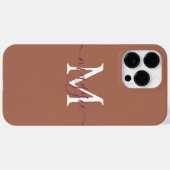 Pastelscript Monogram gepersonaliseerde telefoonho Case-Mate iPhone Case (Achterkant (horizontaal))