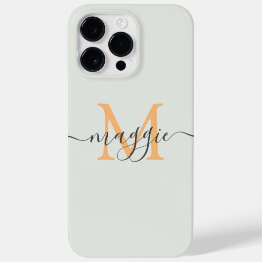 Pastelscript Monogram gepersonaliseerde telefoonho Case-Mate iPhone Case (Achterkant)