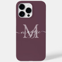 Pastelscript Monogram gepersonaliseerde telefoonho