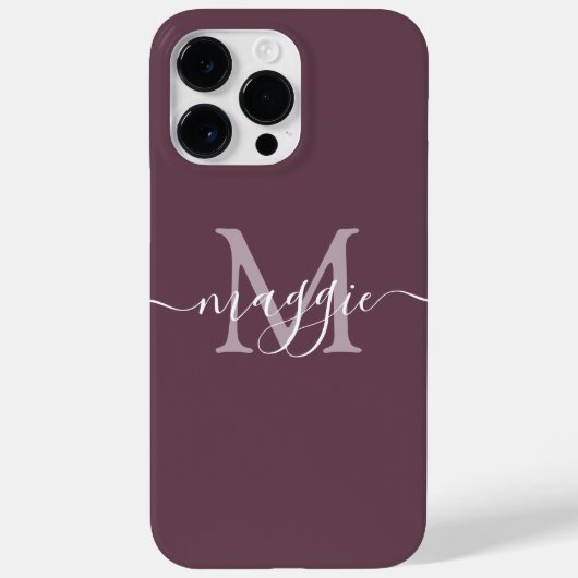 Pastelscript Monogram gepersonaliseerde telefoonho Case-Mate iPhone Case (Achterkant)