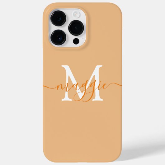 Pastelscript Monogram gepersonaliseerde telefoonho Case-Mate iPhone Case (Achterkant)