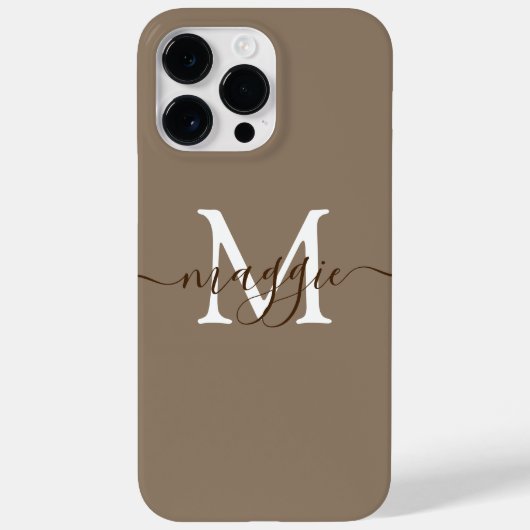 Pastelscript Monogram gepersonaliseerde telefoonho Case-Mate iPhone Case (Achterkant)