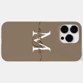 Pastelscript Monogram gepersonaliseerde telefoonho Case-Mate iPhone Case (Achterkant (horizontaal))