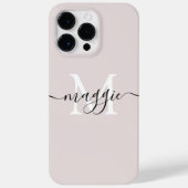 Pastelscript Monogram gepersonaliseerde telefoonho Case-Mate iPhone Case (Achterkant)
