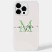 Pastelscript Monogram gepersonaliseerde telefoonho Case-Mate iPhone Case (Achterkant)