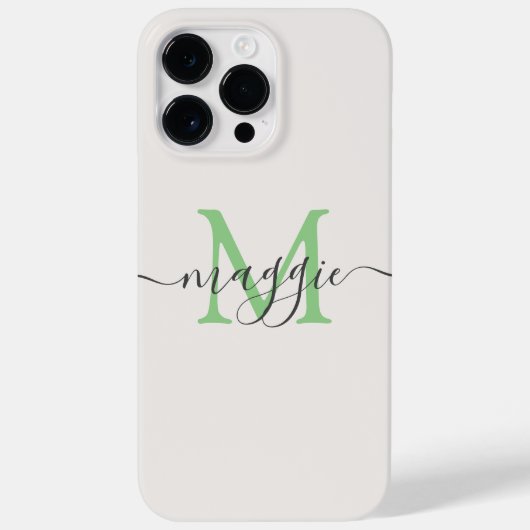 Pastelscript Monogram gepersonaliseerde telefoonho Case-Mate iPhone Case (Achterkant)